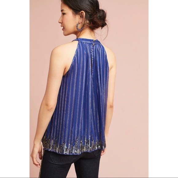 ANTHROPOLOGIE RANNA GILL METTIC TOP - Picture 2 of 6